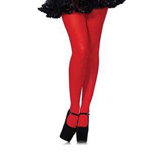 Women's Nylon Tights, Red, One Size